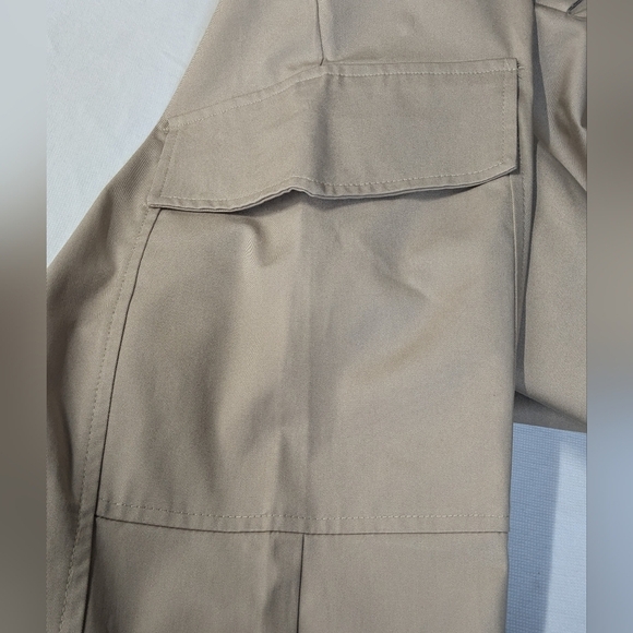 NWT ZARA Gabardine Jumpsuit Trench Camel Sand Beige Size Small - Picture 8 of 16